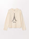 Crew Neck Girls Knitted Sweater